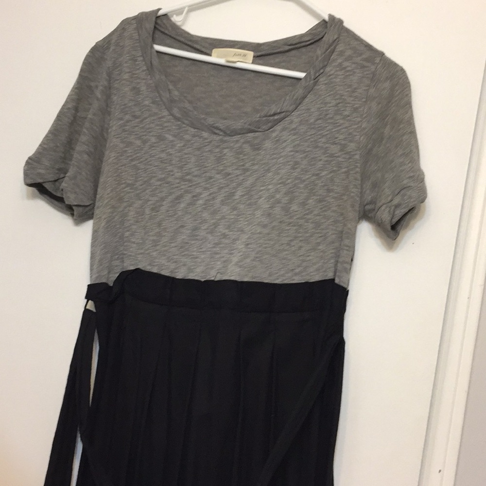 Grey and white dress